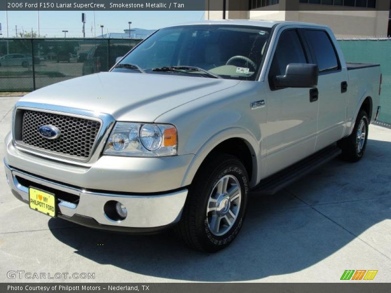 Smokestone Metallic / Tan 2006 Ford F150 Lariat SuperCrew