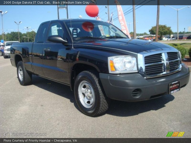 Black / Medium Slate Gray 2006 Dodge Dakota ST Club Cab
