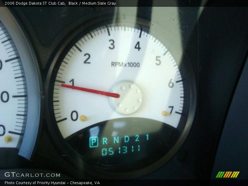 Black / Medium Slate Gray 2006 Dodge Dakota ST Club Cab