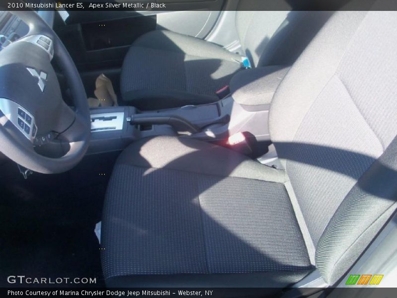 Apex Silver Metallic / Black 2010 Mitsubishi Lancer ES