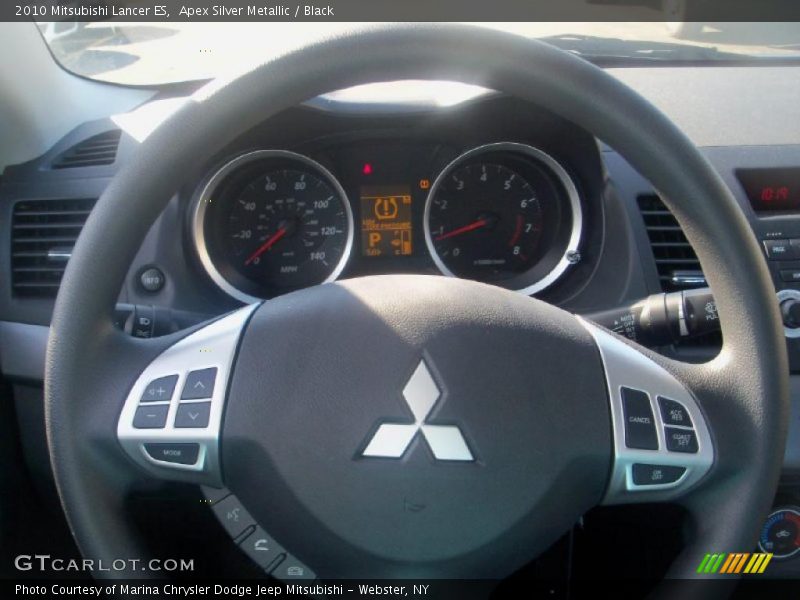 Apex Silver Metallic / Black 2010 Mitsubishi Lancer ES