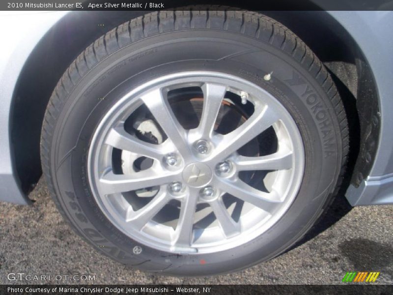 Apex Silver Metallic / Black 2010 Mitsubishi Lancer ES