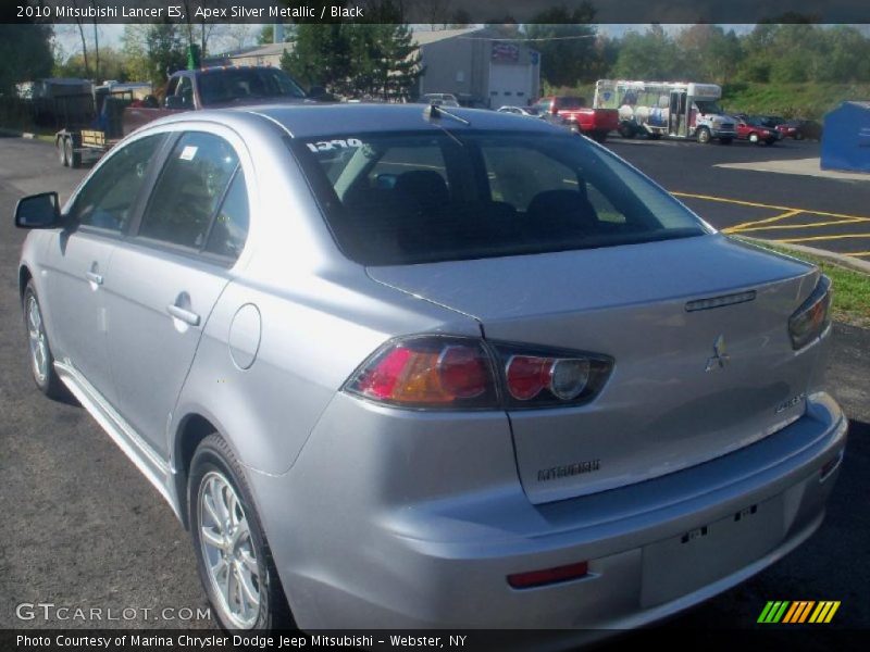 Apex Silver Metallic / Black 2010 Mitsubishi Lancer ES