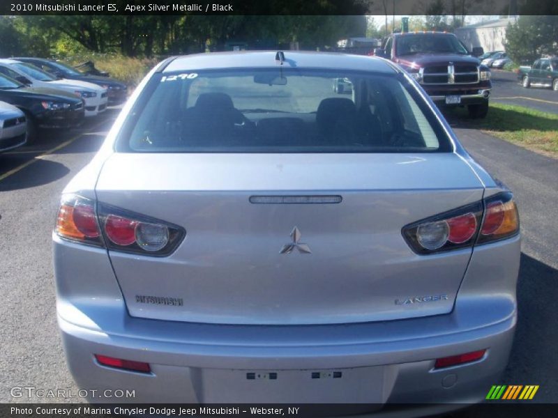 Apex Silver Metallic / Black 2010 Mitsubishi Lancer ES