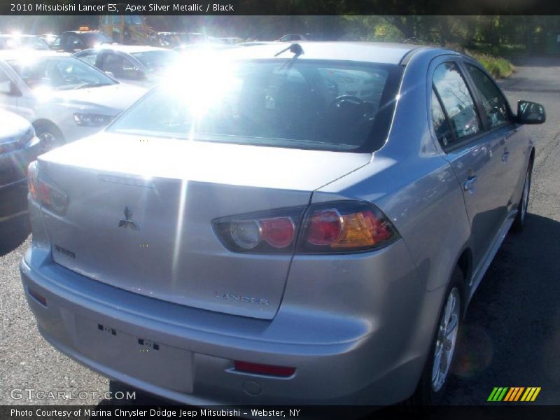Apex Silver Metallic / Black 2010 Mitsubishi Lancer ES