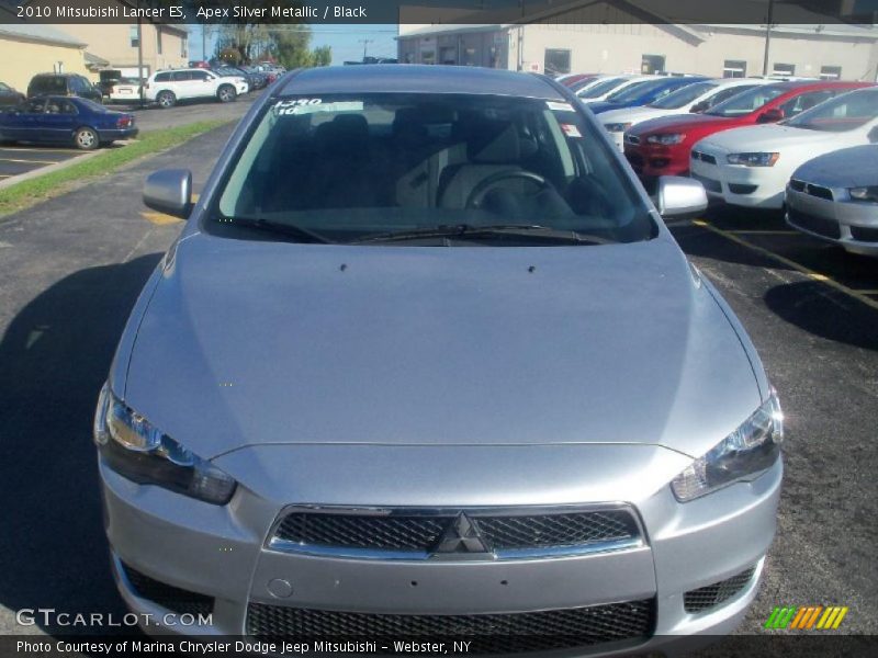 Apex Silver Metallic / Black 2010 Mitsubishi Lancer ES