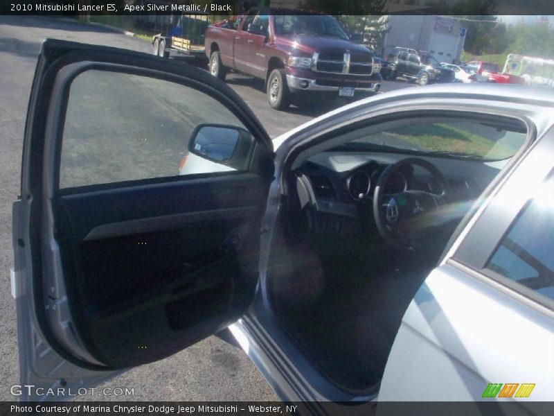 Apex Silver Metallic / Black 2010 Mitsubishi Lancer ES