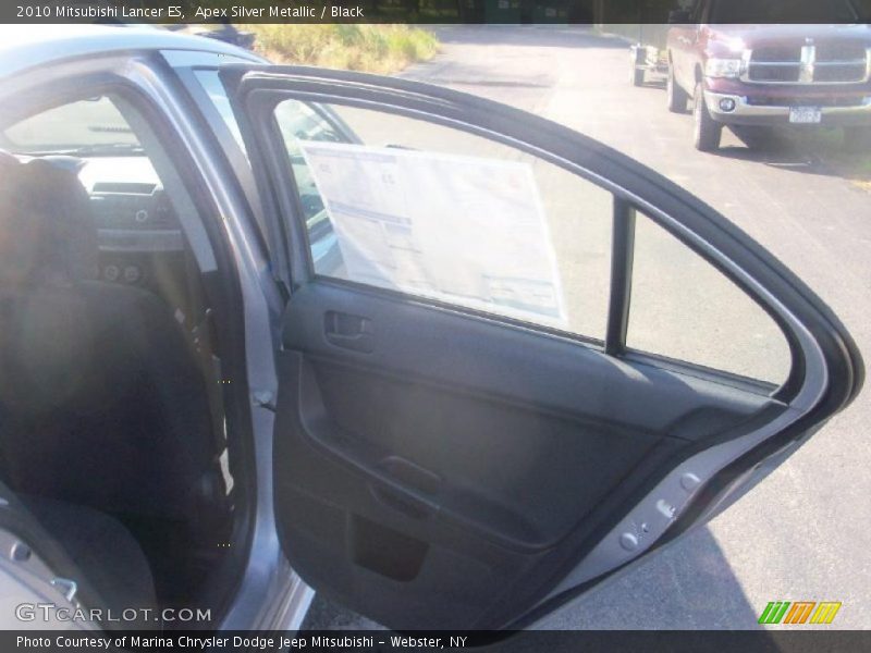 Apex Silver Metallic / Black 2010 Mitsubishi Lancer ES