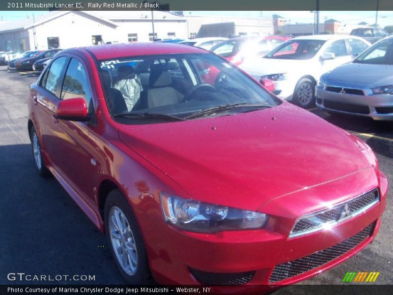 Rally Red Metallic / Black 2011 Mitsubishi Lancer ES