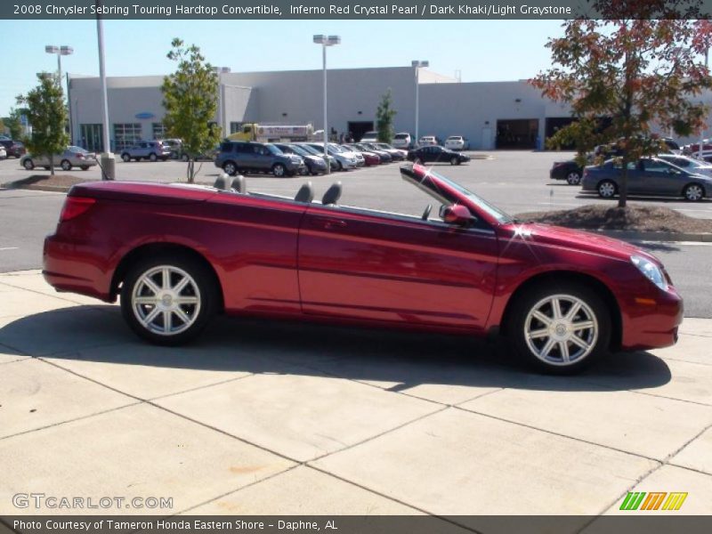 Inferno Red Crystal Pearl / Dark Khaki/Light Graystone 2008 Chrysler Sebring Touring Hardtop Convertible