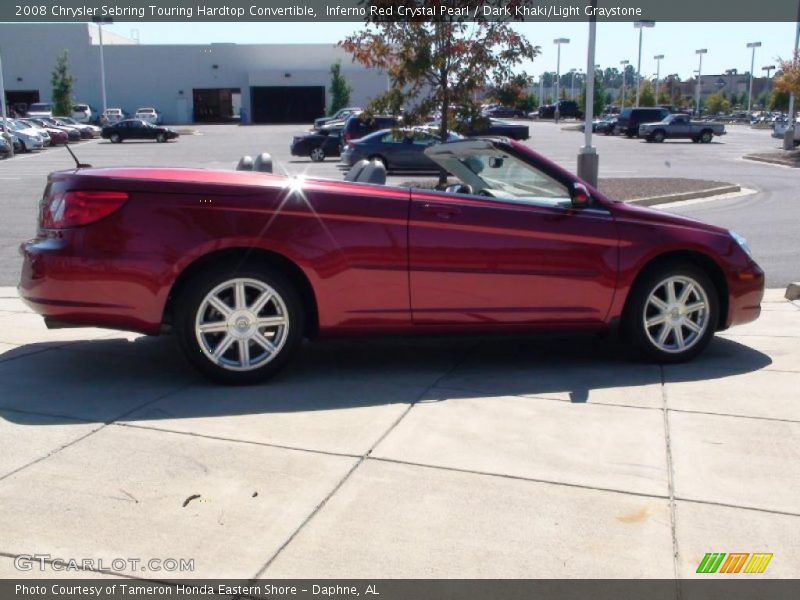 Inferno Red Crystal Pearl / Dark Khaki/Light Graystone 2008 Chrysler Sebring Touring Hardtop Convertible