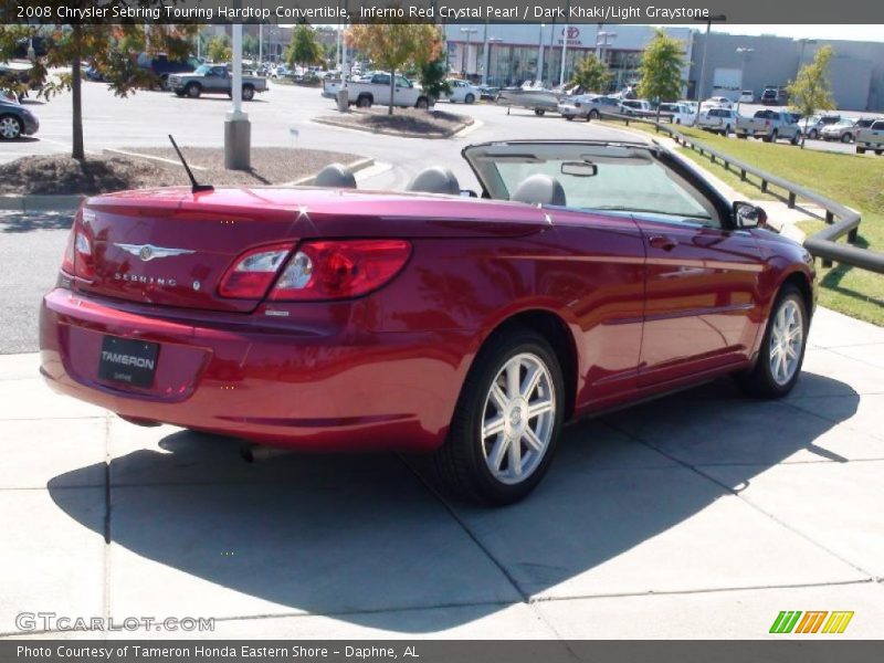 Inferno Red Crystal Pearl / Dark Khaki/Light Graystone 2008 Chrysler Sebring Touring Hardtop Convertible