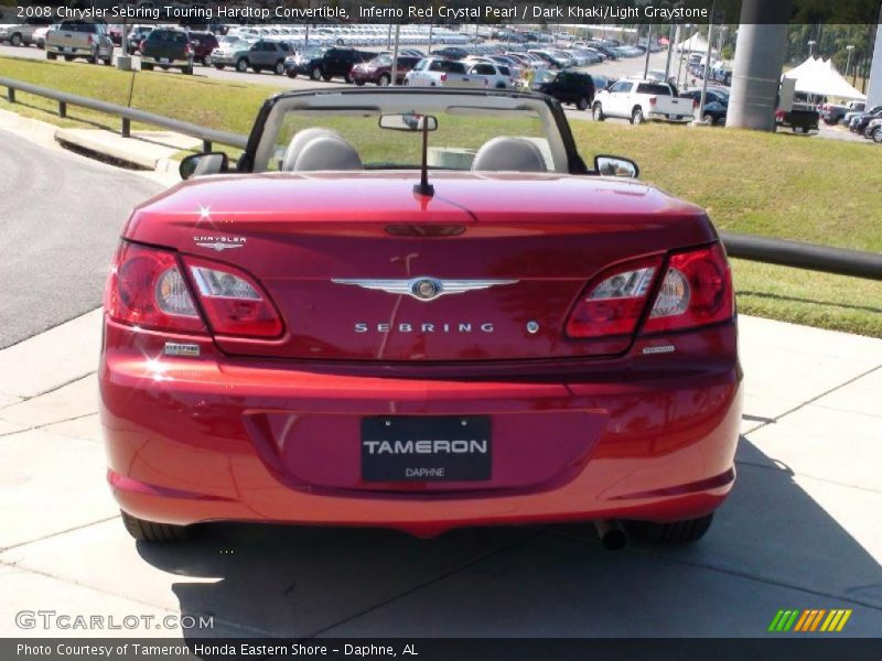 Inferno Red Crystal Pearl / Dark Khaki/Light Graystone 2008 Chrysler Sebring Touring Hardtop Convertible
