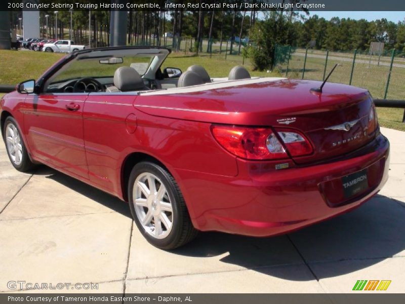 Inferno Red Crystal Pearl / Dark Khaki/Light Graystone 2008 Chrysler Sebring Touring Hardtop Convertible