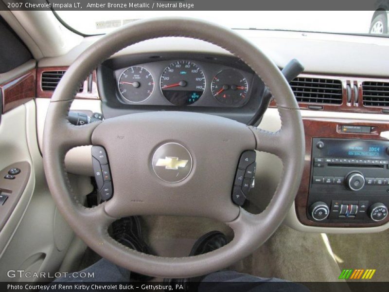 Amber Bronze Metallic / Neutral Beige 2007 Chevrolet Impala LT