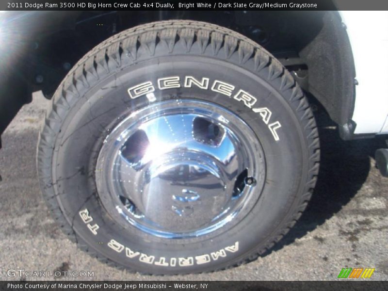 Bright White / Dark Slate Gray/Medium Graystone 2011 Dodge Ram 3500 HD Big Horn Crew Cab 4x4 Dually