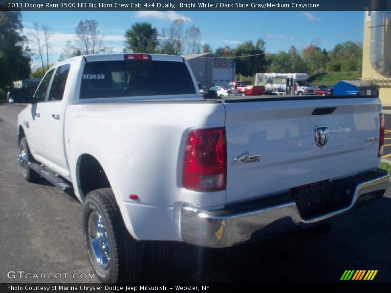 Bright White / Dark Slate Gray/Medium Graystone 2011 Dodge Ram 3500 HD Big Horn Crew Cab 4x4 Dually