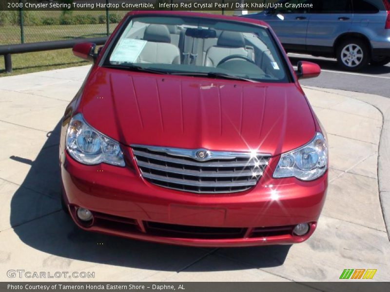 Inferno Red Crystal Pearl / Dark Khaki/Light Graystone 2008 Chrysler Sebring Touring Hardtop Convertible