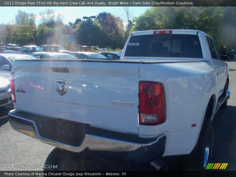 Bright White / Dark Slate Gray/Medium Graystone 2011 Dodge Ram 3500 HD Big Horn Crew Cab 4x4 Dually