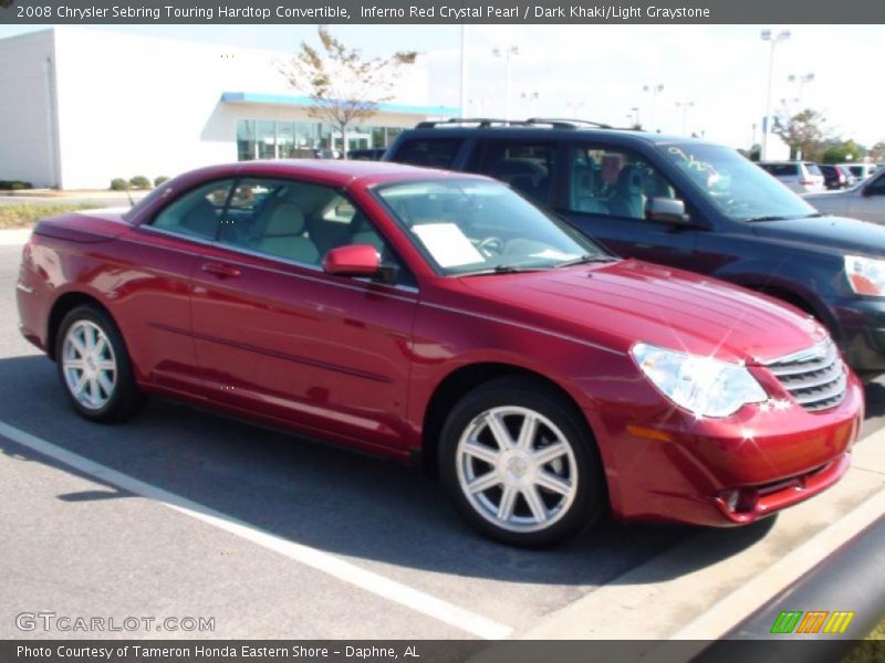 Inferno Red Crystal Pearl / Dark Khaki/Light Graystone 2008 Chrysler Sebring Touring Hardtop Convertible