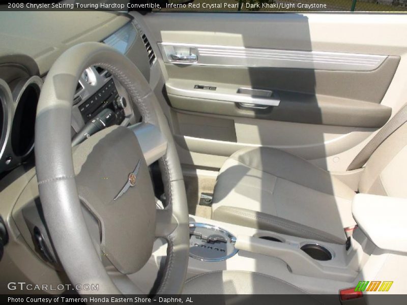 Inferno Red Crystal Pearl / Dark Khaki/Light Graystone 2008 Chrysler Sebring Touring Hardtop Convertible
