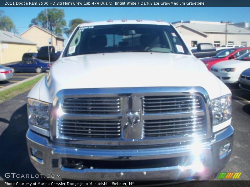 Bright White / Dark Slate Gray/Medium Graystone 2011 Dodge Ram 3500 HD Big Horn Crew Cab 4x4 Dually