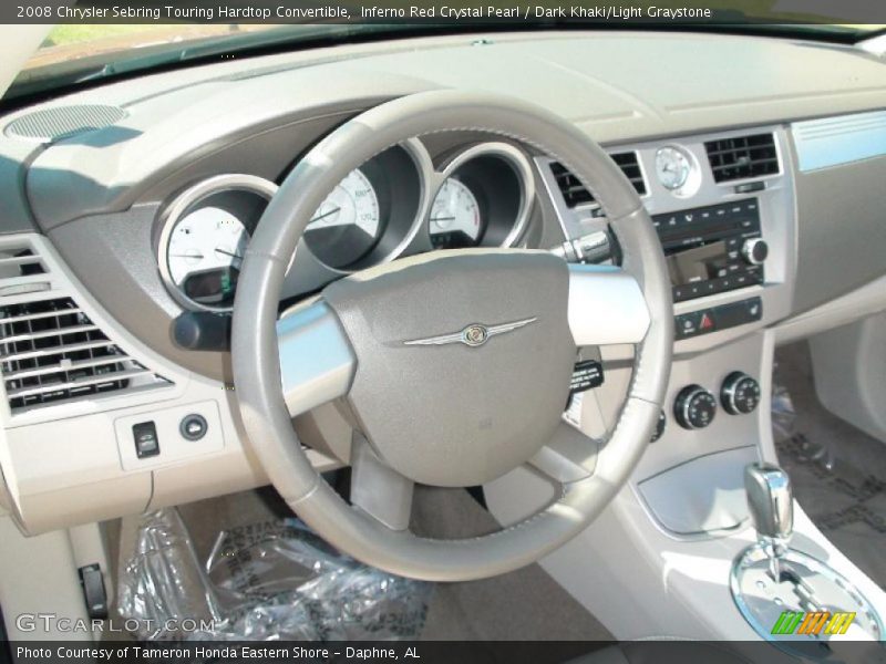 Inferno Red Crystal Pearl / Dark Khaki/Light Graystone 2008 Chrysler Sebring Touring Hardtop Convertible