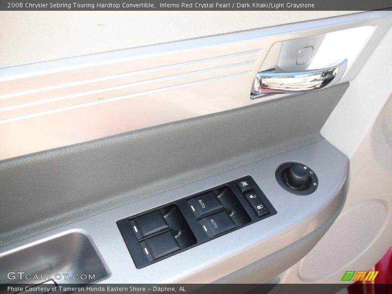 Inferno Red Crystal Pearl / Dark Khaki/Light Graystone 2008 Chrysler Sebring Touring Hardtop Convertible