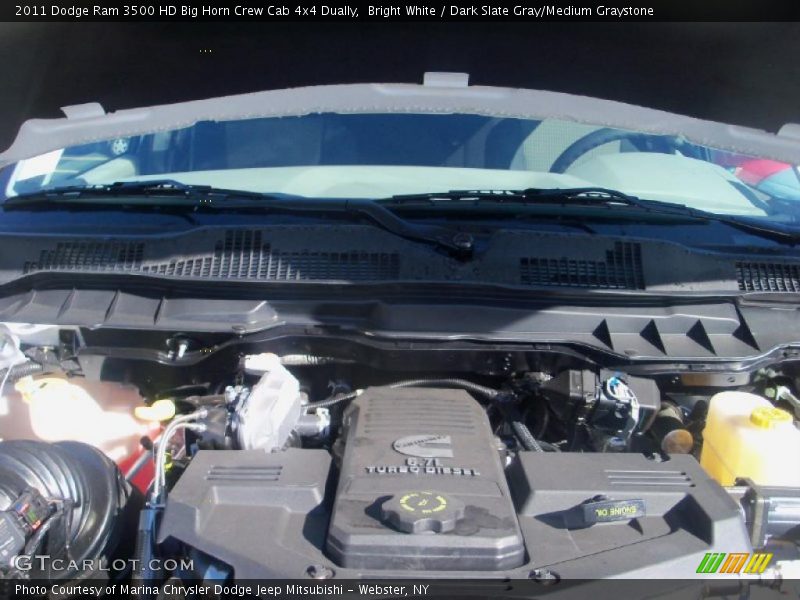 Bright White / Dark Slate Gray/Medium Graystone 2011 Dodge Ram 3500 HD Big Horn Crew Cab 4x4 Dually