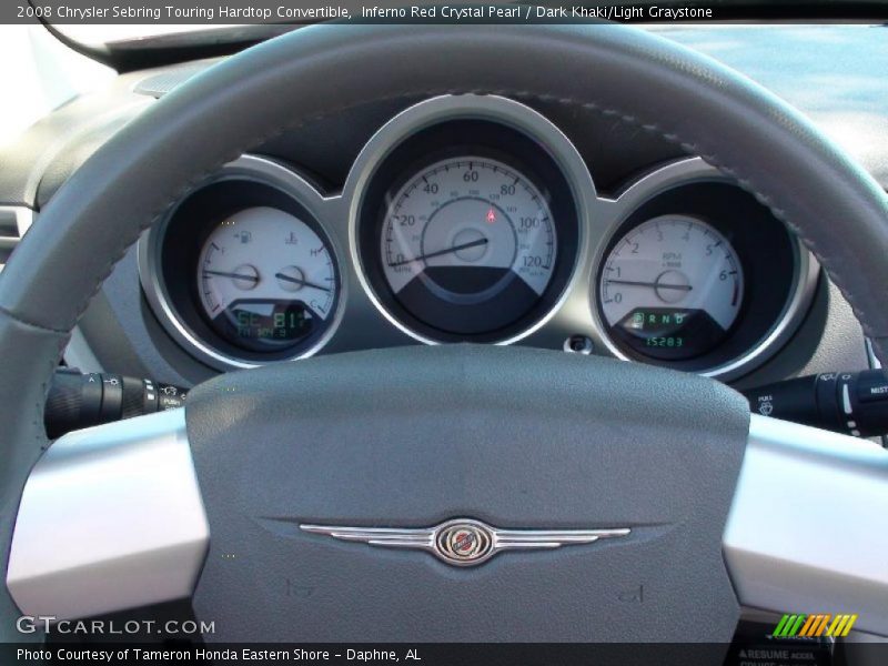 Inferno Red Crystal Pearl / Dark Khaki/Light Graystone 2008 Chrysler Sebring Touring Hardtop Convertible