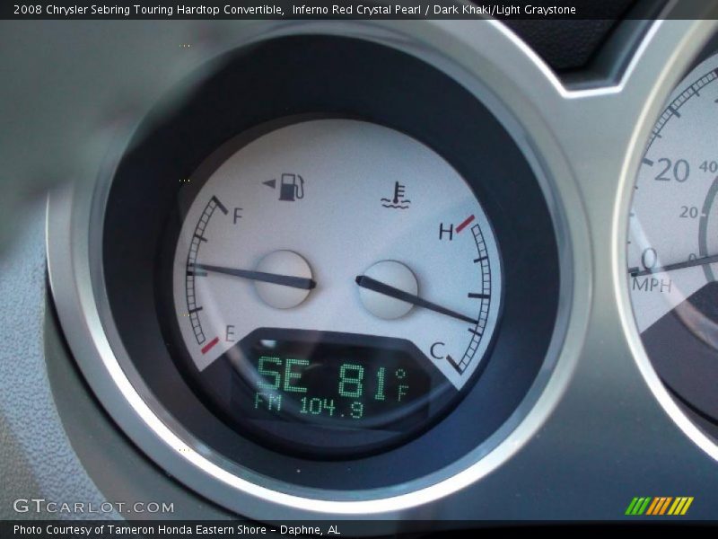Inferno Red Crystal Pearl / Dark Khaki/Light Graystone 2008 Chrysler Sebring Touring Hardtop Convertible