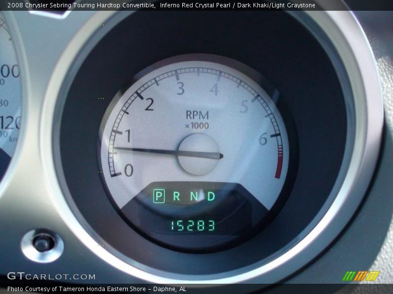 Inferno Red Crystal Pearl / Dark Khaki/Light Graystone 2008 Chrysler Sebring Touring Hardtop Convertible