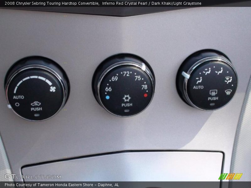 Inferno Red Crystal Pearl / Dark Khaki/Light Graystone 2008 Chrysler Sebring Touring Hardtop Convertible