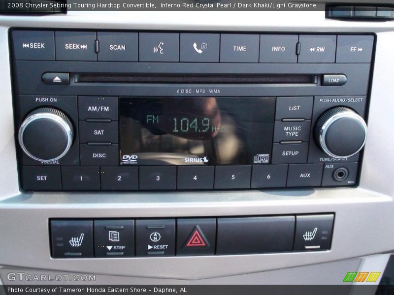 Inferno Red Crystal Pearl / Dark Khaki/Light Graystone 2008 Chrysler Sebring Touring Hardtop Convertible