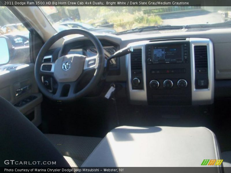 Bright White / Dark Slate Gray/Medium Graystone 2011 Dodge Ram 3500 HD Big Horn Crew Cab 4x4 Dually