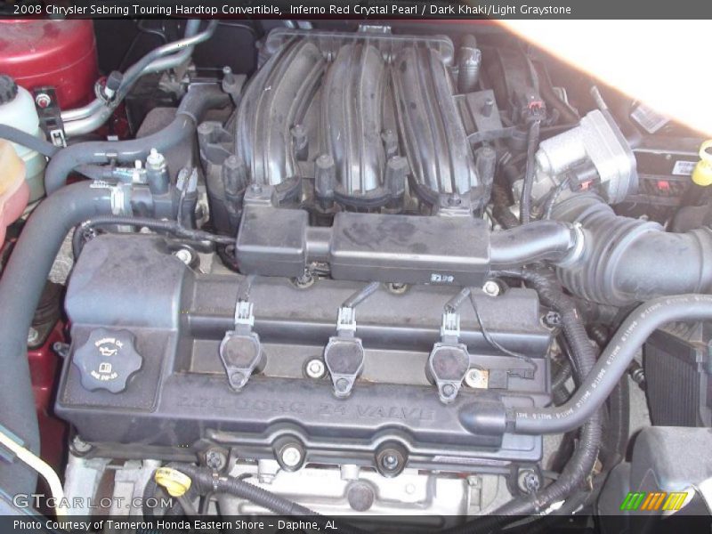 Inferno Red Crystal Pearl / Dark Khaki/Light Graystone 2008 Chrysler Sebring Touring Hardtop Convertible