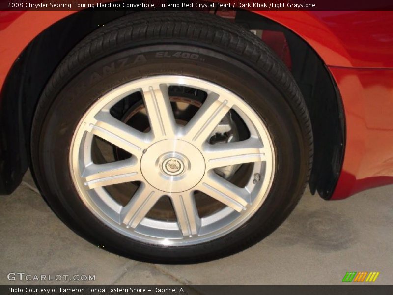 Inferno Red Crystal Pearl / Dark Khaki/Light Graystone 2008 Chrysler Sebring Touring Hardtop Convertible