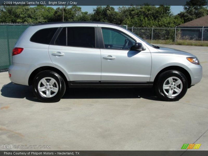 Bright Silver / Gray 2009 Hyundai Santa Fe GLS