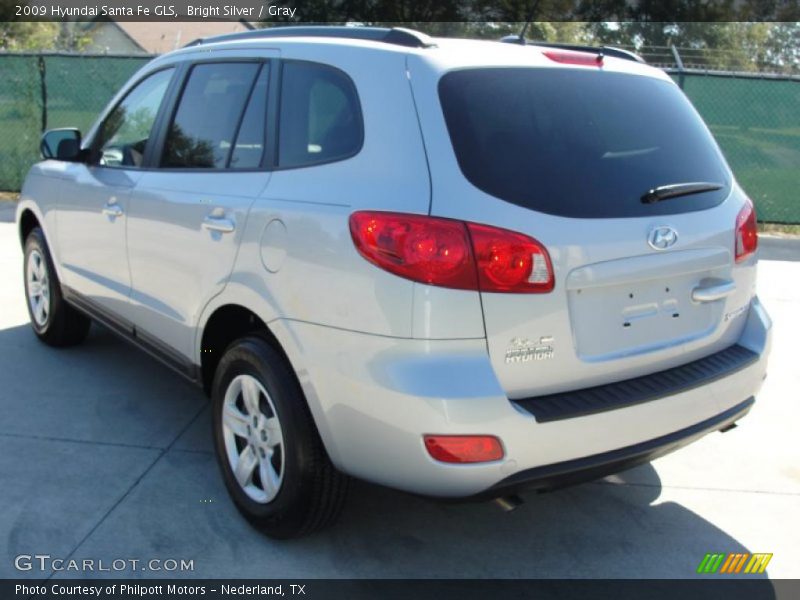 Bright Silver / Gray 2009 Hyundai Santa Fe GLS