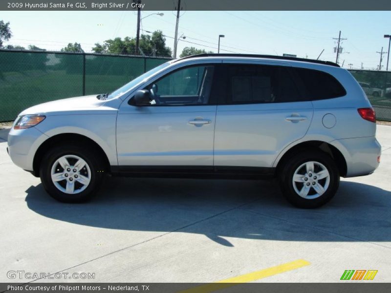Bright Silver / Gray 2009 Hyundai Santa Fe GLS