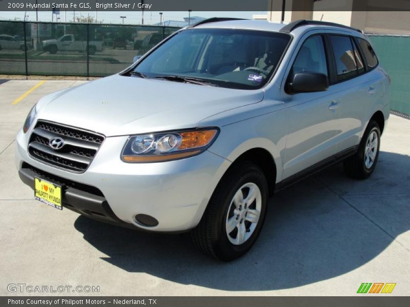 Bright Silver / Gray 2009 Hyundai Santa Fe GLS