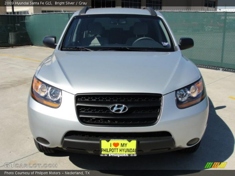 Bright Silver / Gray 2009 Hyundai Santa Fe GLS