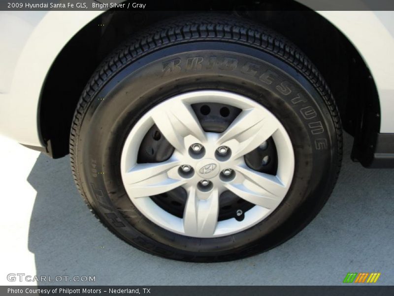 Bright Silver / Gray 2009 Hyundai Santa Fe GLS