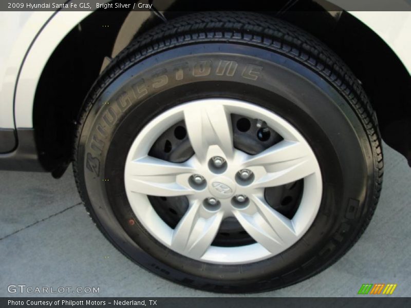Bright Silver / Gray 2009 Hyundai Santa Fe GLS