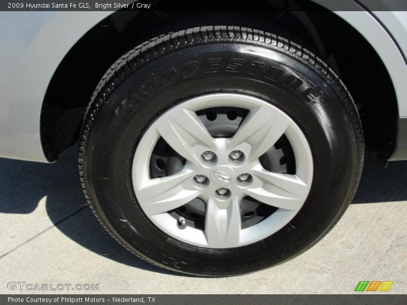 Bright Silver / Gray 2009 Hyundai Santa Fe GLS