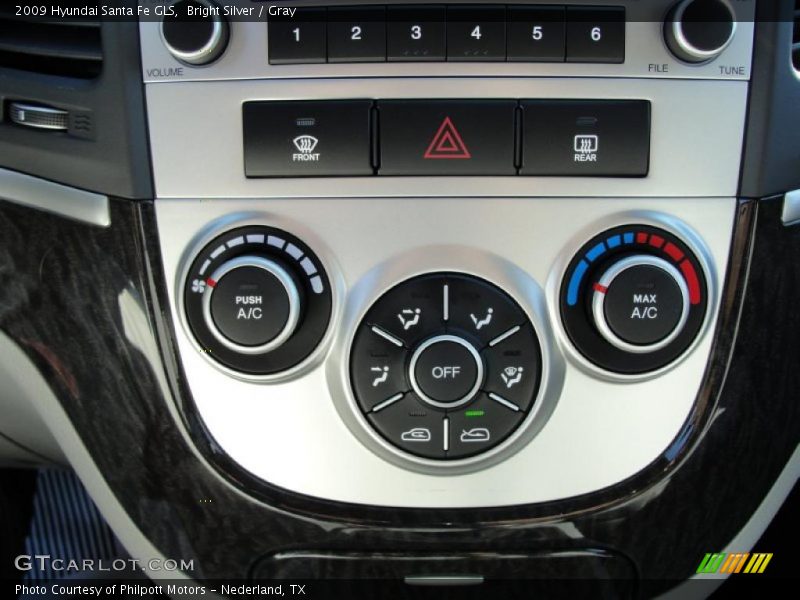 Bright Silver / Gray 2009 Hyundai Santa Fe GLS