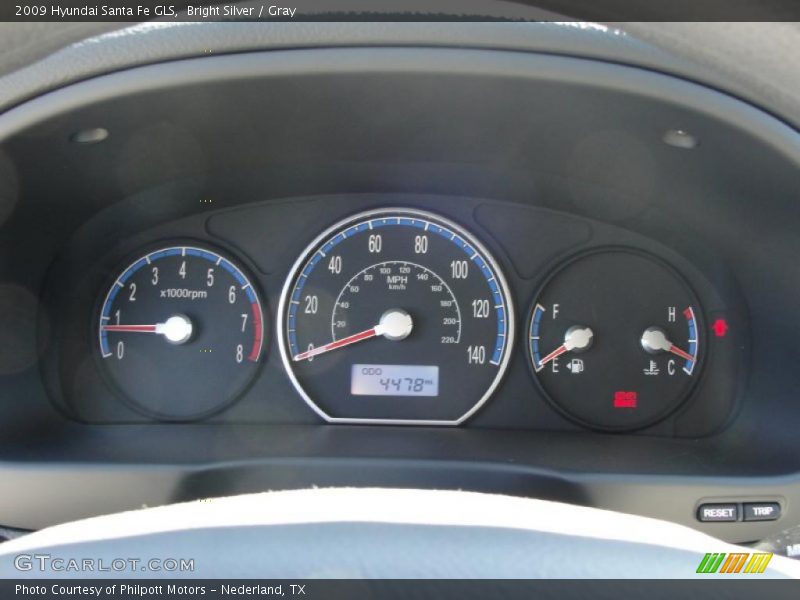 Bright Silver / Gray 2009 Hyundai Santa Fe GLS