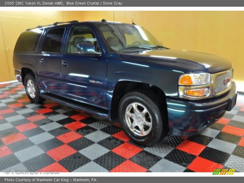 Blue Green Crystal / Stone Gray 2005 GMC Yukon XL Denali AWD