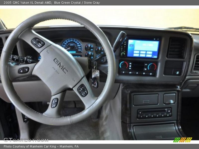 Blue Green Crystal / Stone Gray 2005 GMC Yukon XL Denali AWD