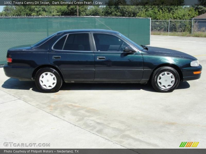 Dark Emerald Green Pearl / Gray 1992 Toyota Camry DX Sedan